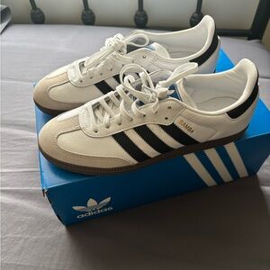 Adidas Samba White and Black Shoes